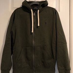 Men’s Polo Zip Up Sweatshirt